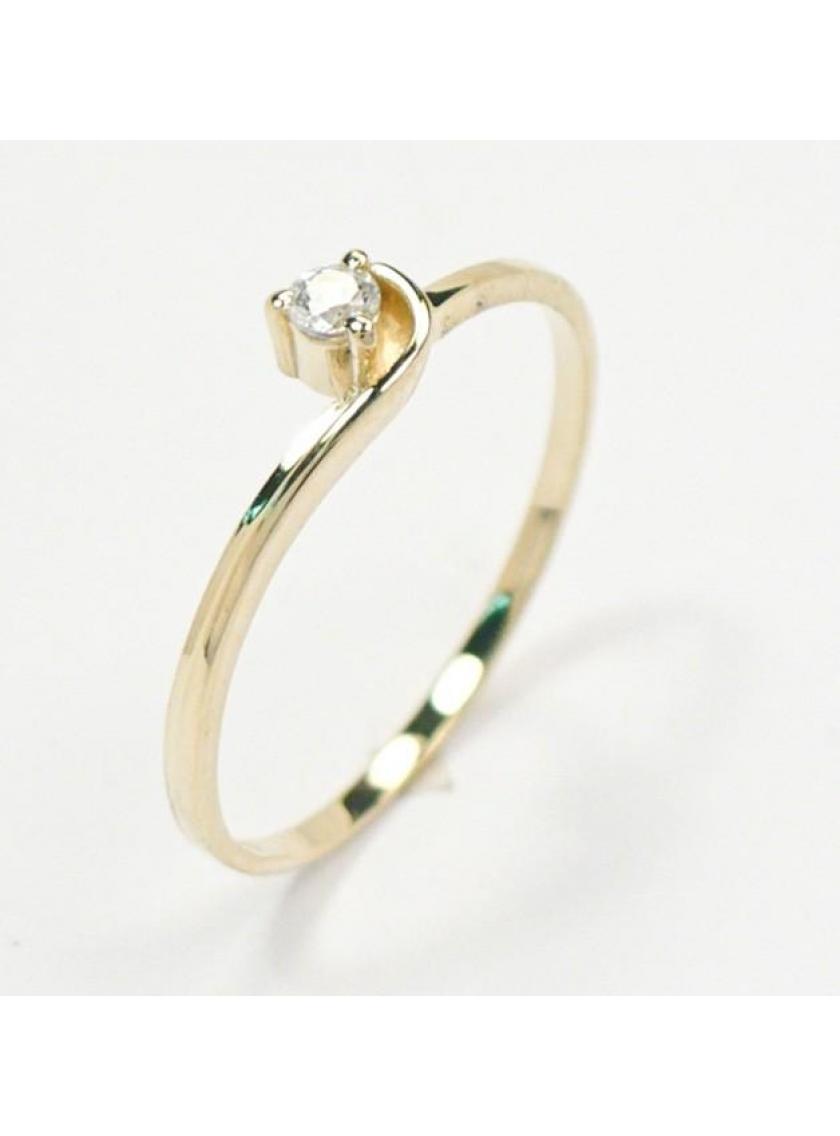 Zlatý prsten ze zirkonem ZL22304130201-52