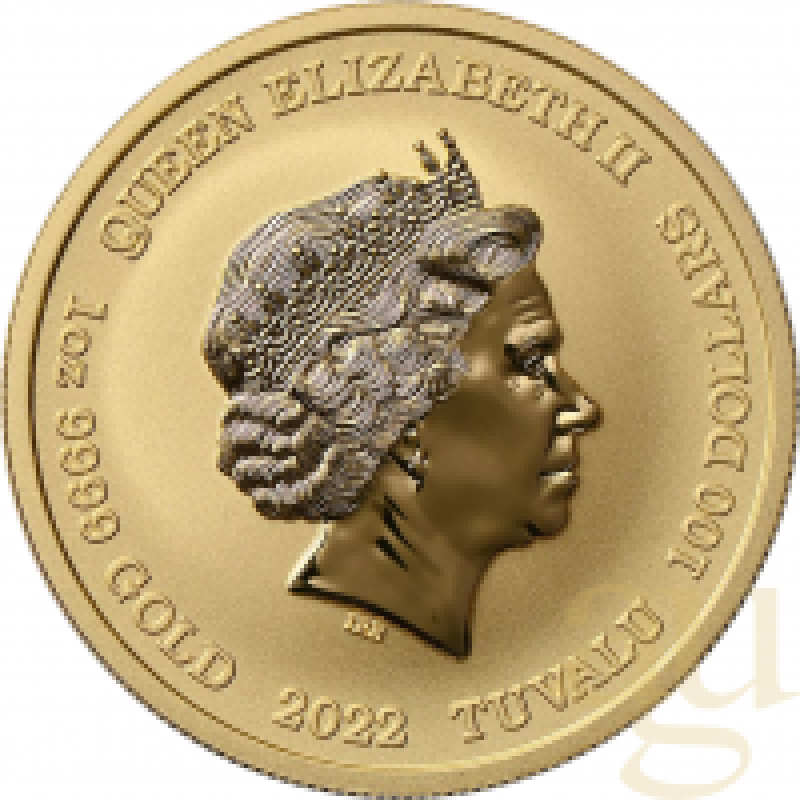 1 Unze Goldmünze Tuvalu - Gods of Olympus - Athena 2022