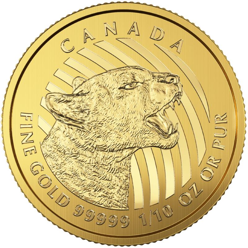 1/10 uncí zlatá mince Call of the Wild - Puma 2016