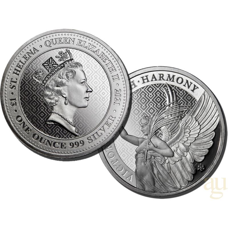 1 unce stříbrná mince St. Helena - The Queen´s Virtues - Victory 2021
