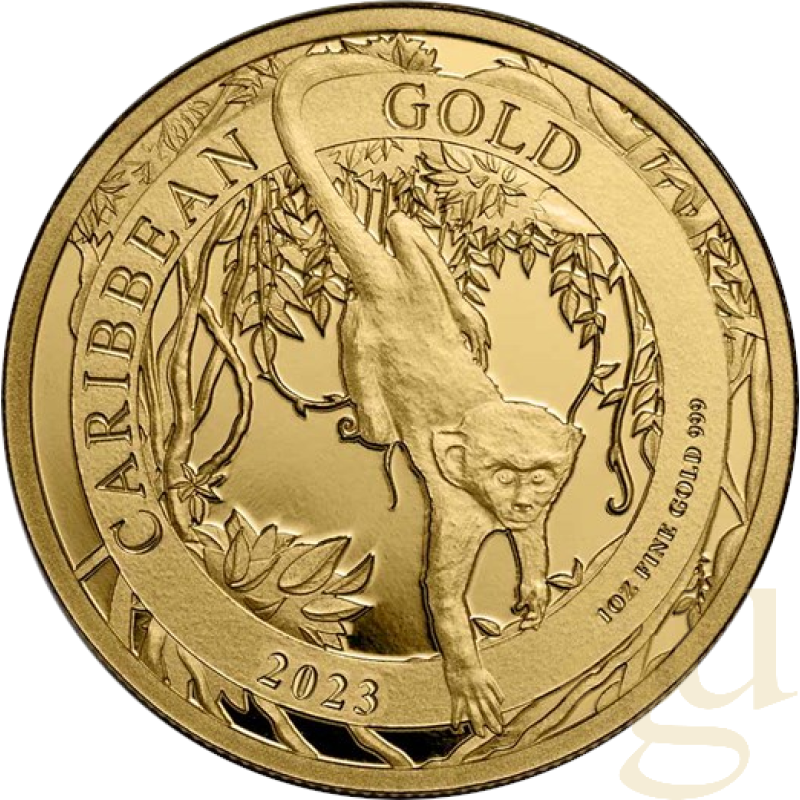 1 Unze Goldmünze Barbados Green Monkey 2023