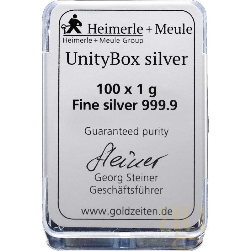 100 x 1g stříbrný Heimerle + Meule UnityBox