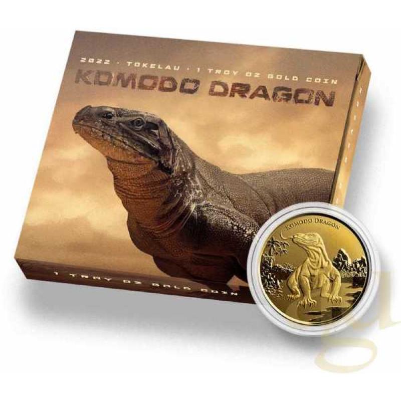 1 Unze Goldmünze Tokelau Komodo Dragon 2022