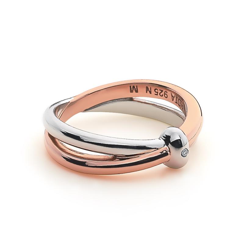Stříbrný prsten Hot Diamonds Eternity Vermeil DR112-50