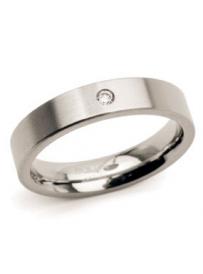 Titanový prsten BOCCIA s diamantem 0121-04