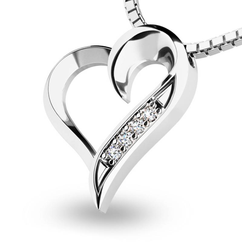 Přívěsek AU 585/1000 1,40 gr s diamanty 0,060 ct G/Si G10873B05