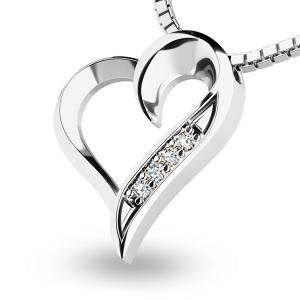 Přívěsek AU 585/1000 1,40 gr s diamanty 0,060 ct G/Si G10873B05