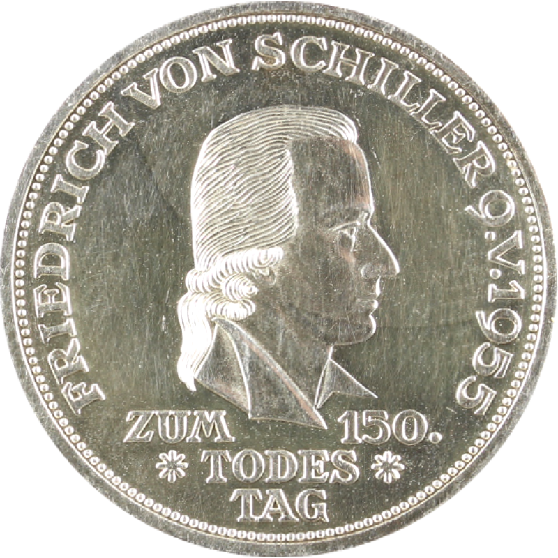 5 DM stříbrná mince Friedrich von Schiller BRD