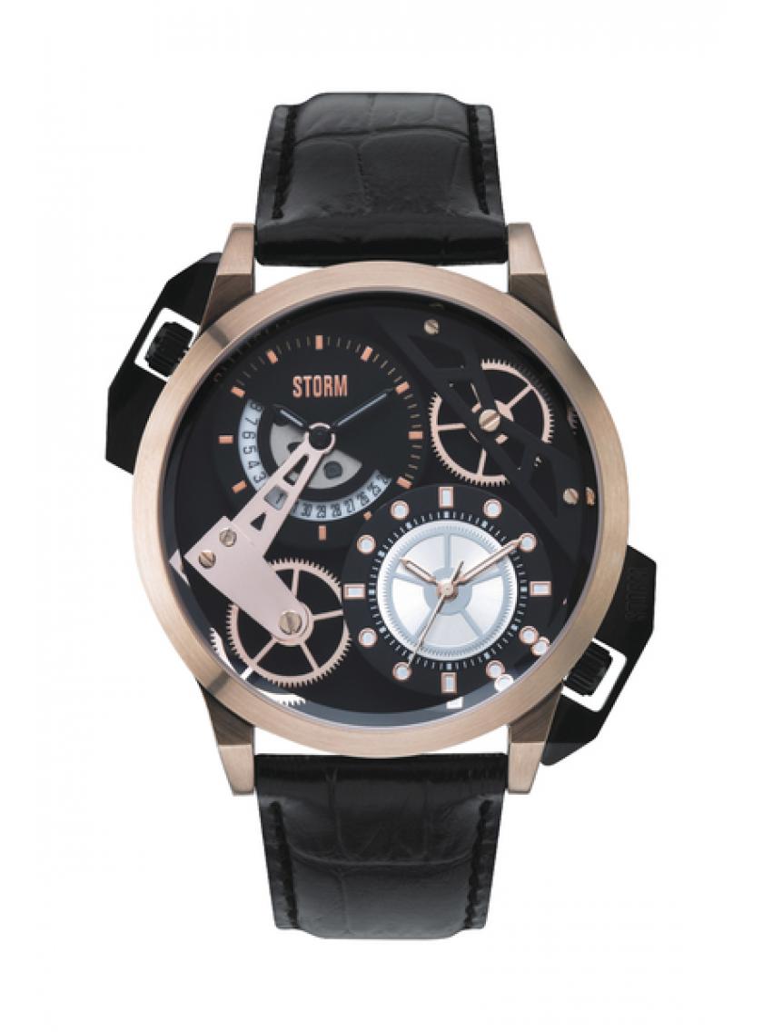 Pánské hodinky STORM Dualon Leather RoseGold 47147/RG/BK