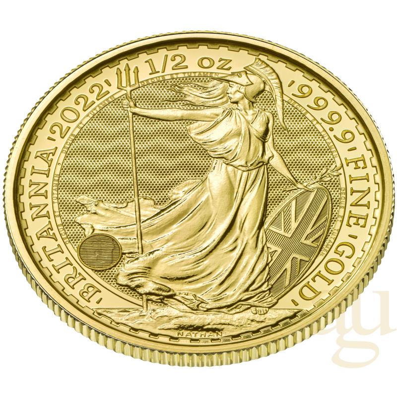1/2 unce zlatá mince Britannia 2022