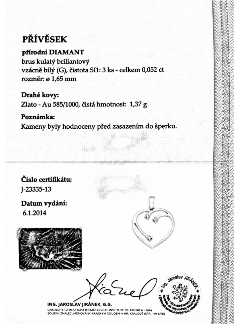 Přívěs s diamanty OPTIMA DIAMANT JO2333505