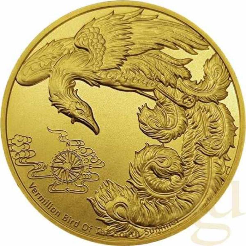 1 Unze Goldmünze Samoa Four Guardians - Vermilion Bird 2023