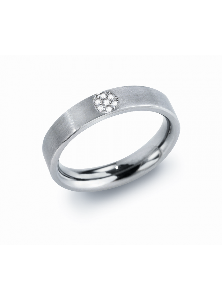 Titánový prsteň BOCCIA s diamantmi 0121-05