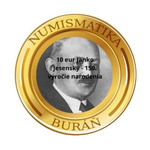 Rezervace 2024-PSM 10 eur Janko Jesenský - 150. výročie narodenia Proof