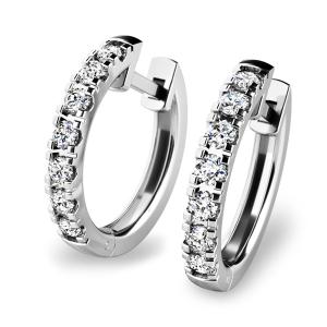 Náušnice AU 585/1000 přírodní diamant 0,308 ct G/Si 3,00 gr G10838B04