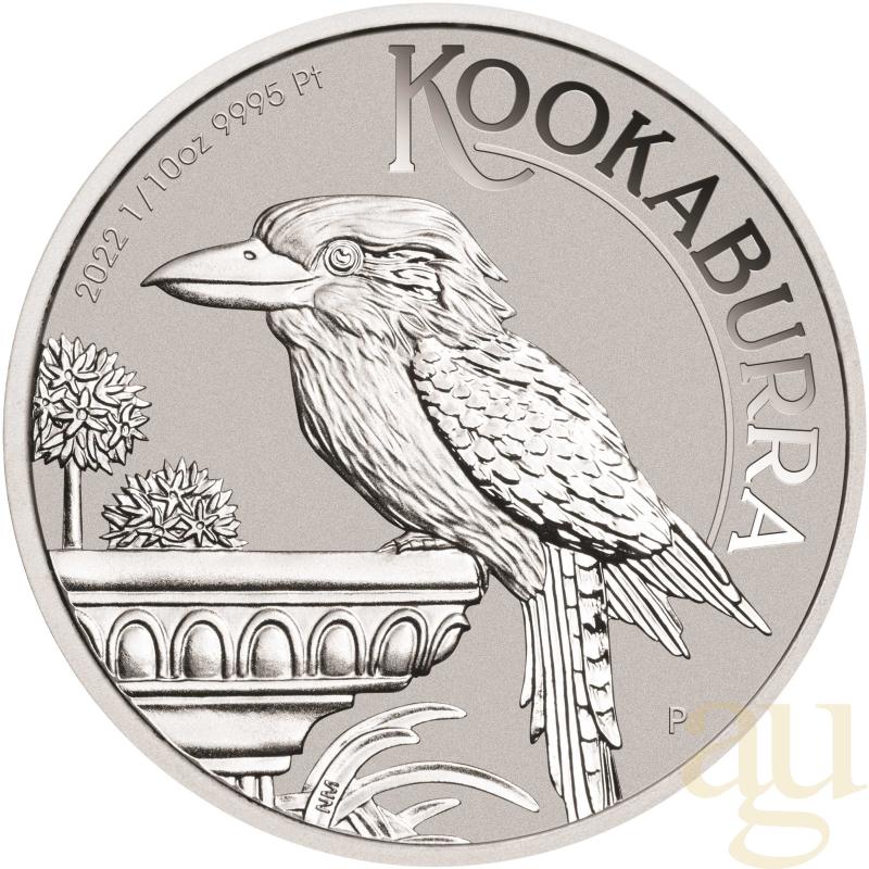 1/10 uncí platinová mince Austrálie Kookaburra 2022