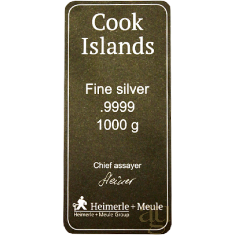 1 kilogram stříbrný Cook Islands mincovní slitek geprägt 2020