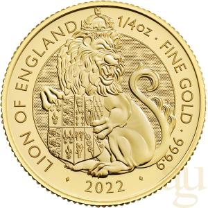 ZLATÁ MINCA 1/4 OZ THE ROYAL TUDOR BEASTS THE LION 2022 9406011