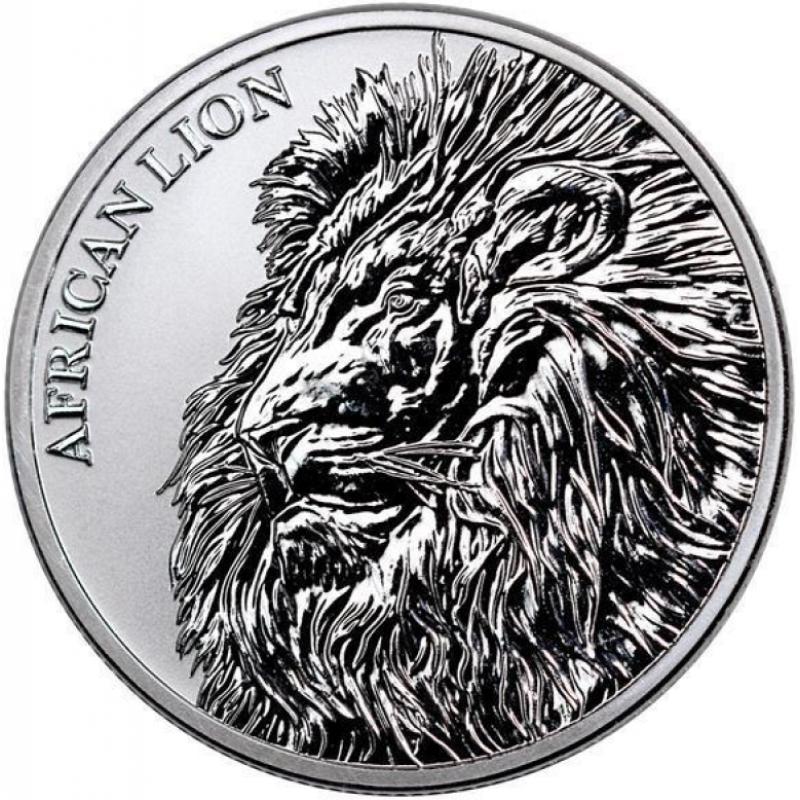 1 unce stříbrná mince Afrika Tschad Löwe 2018