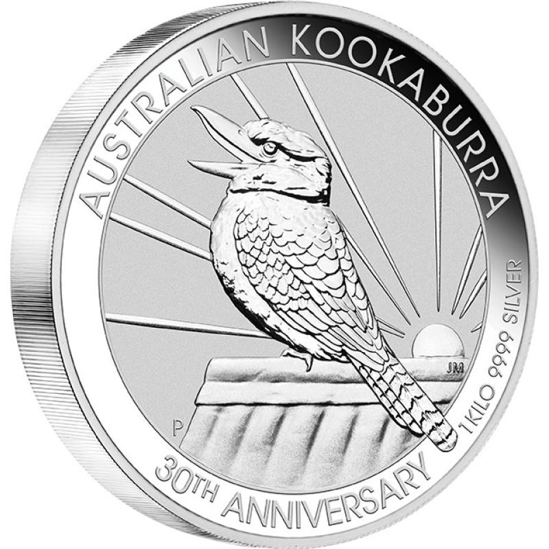 1 kilogram stříbrná mince Austrálie Kookaburra 2020