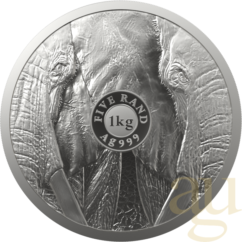 1 Kilogramm Silbermünze Südafrika Big Five Elefant 2021 proof