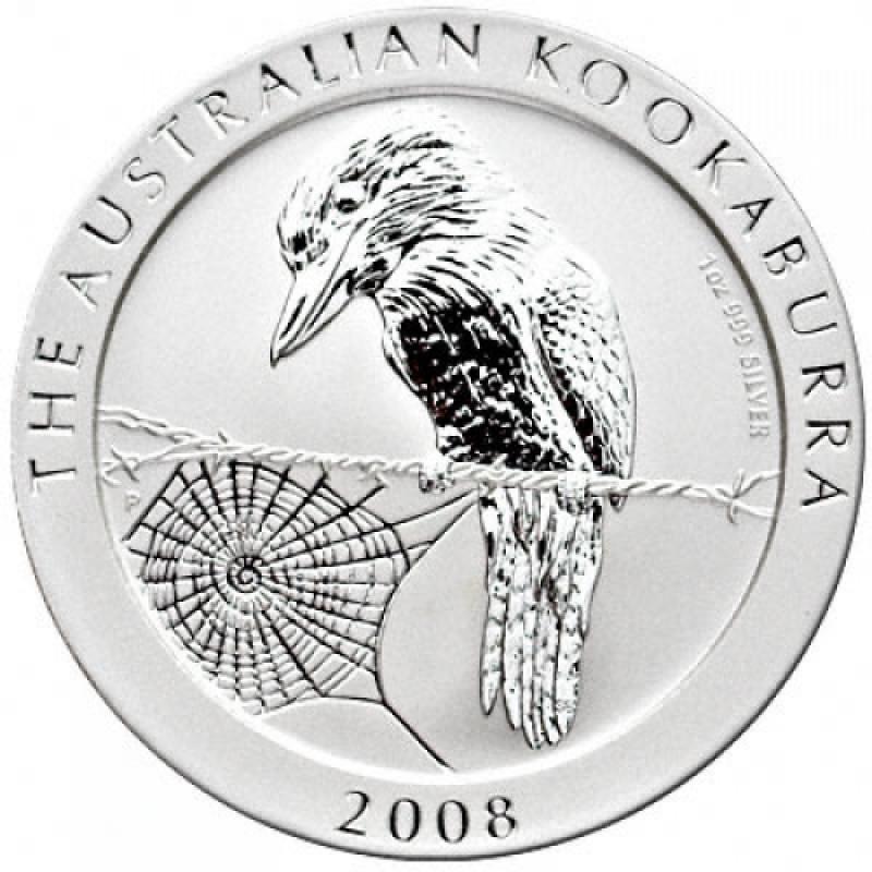 1 unce stříbrná mince Austrálie Kookaburra 2008