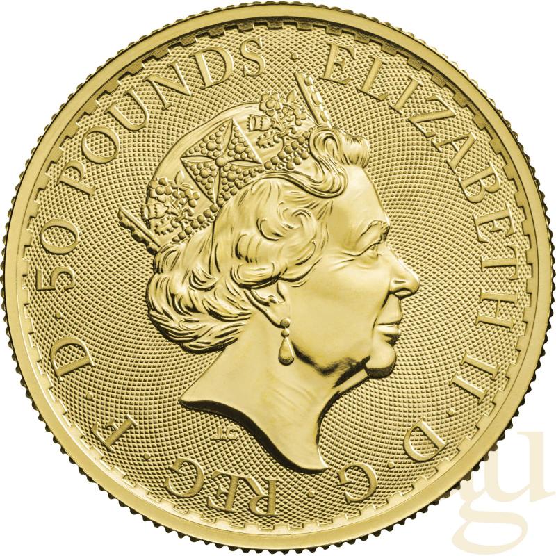 1/2 unce zlatá mince Britannia 2022