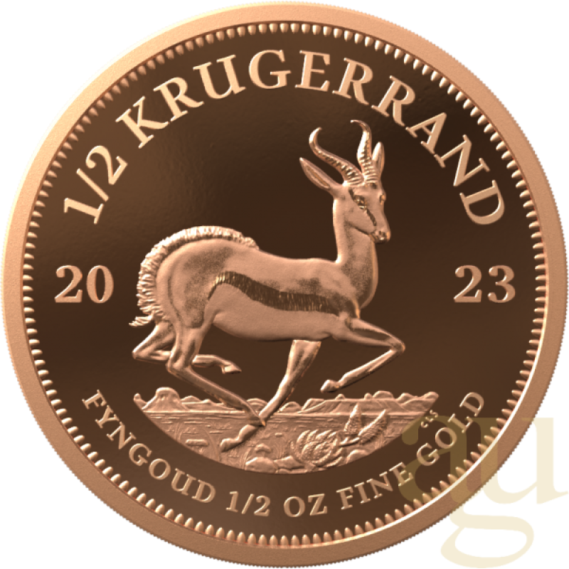 1/2 Unze Goldmünze Krügerrand 2023 - polierte Platte