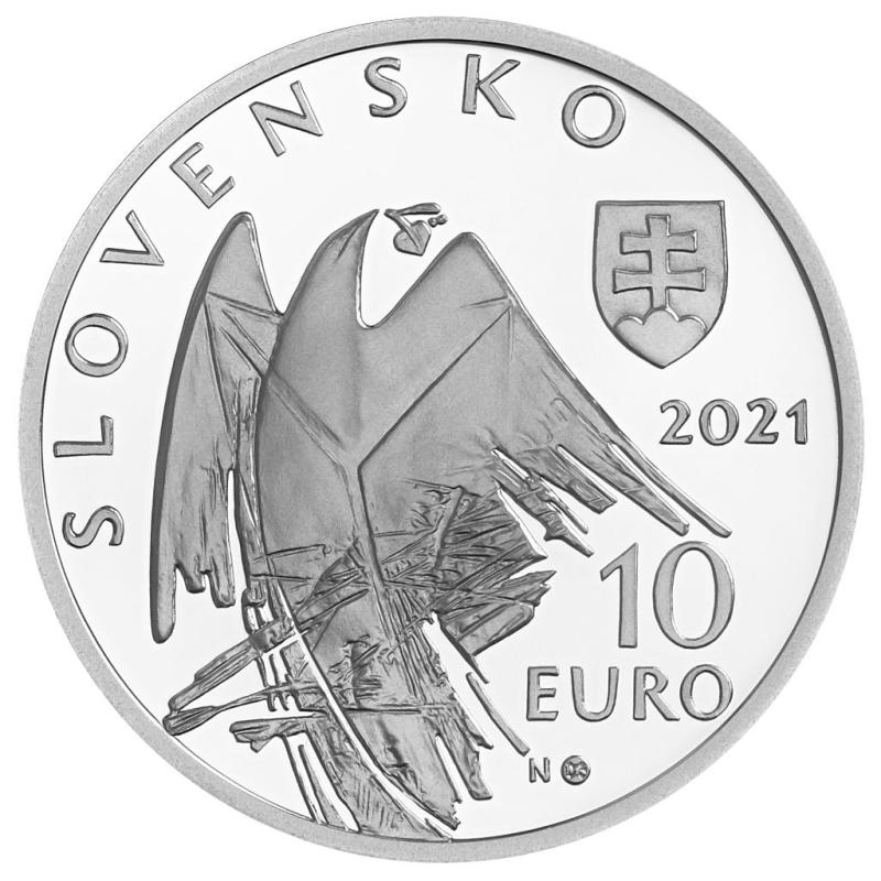 Stříbrná sběratelská euromince  10 eur Alexander Dubček 100. výročí narození PROOF