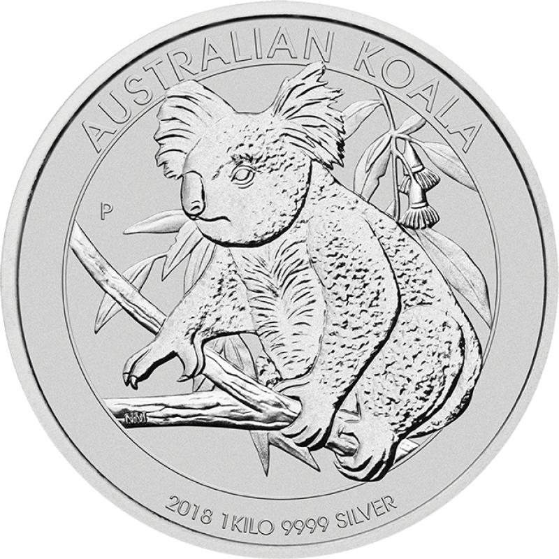 1 kilogram stříbrná mince Austrálie Koala 2018