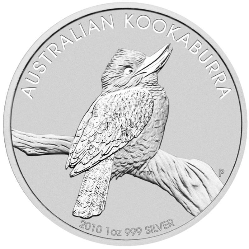 1 unce stříbrná mince Austrálie Kookaburra 2010