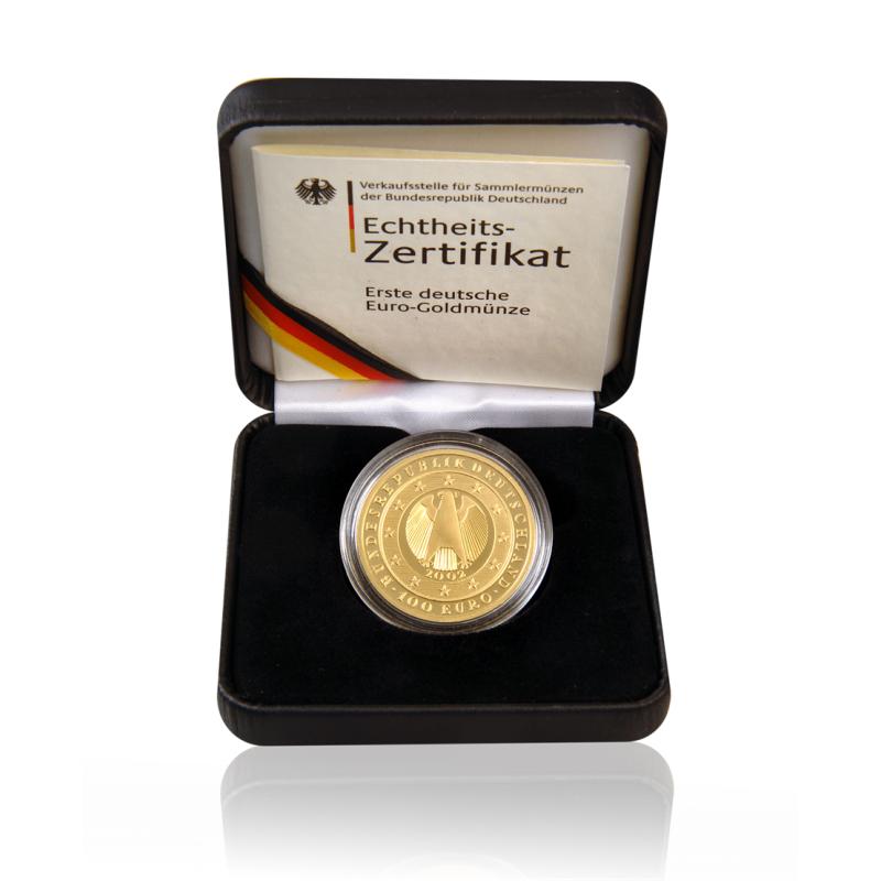 1/2 unce zlatá mince - 100 Euro Einführung 2002 (G)