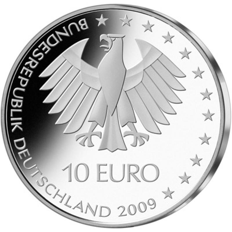 10 Euro stříbrný pamětní mince 2002-2010 mit 16,65 gramů Feinstříbrný