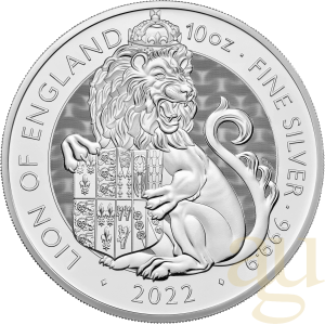 2022 Tudor Beasts Lion 10oz stříbrná mince