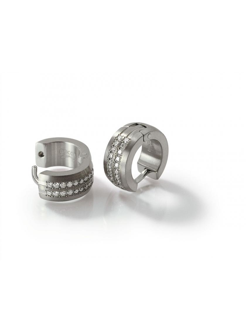 Titanové náušnice BOCCIA s diamanty 0505-10