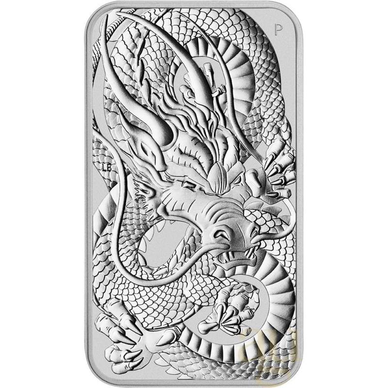 1 unce stříbrná mince Perth Mint Rectangular Dragon 2021