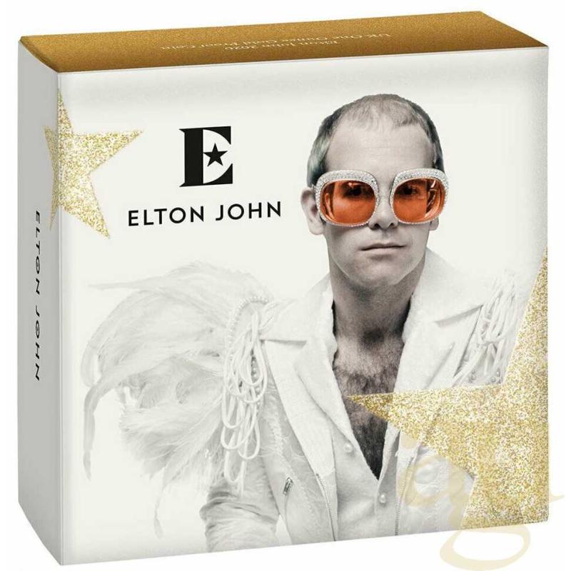 1 unce zlatá mince Music Legends - Elton John 2020 leštěná deska