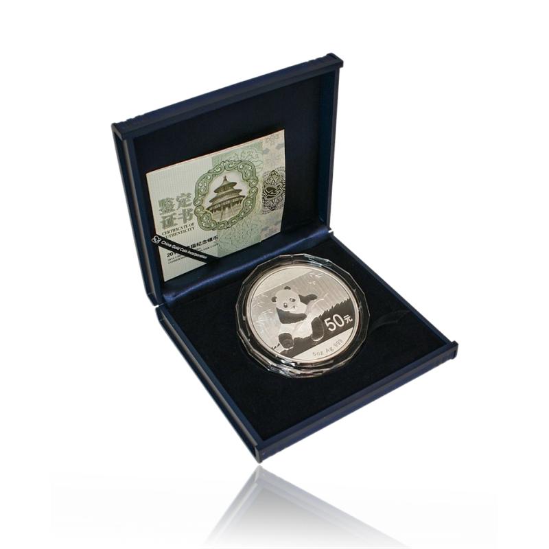 5 uncí stříbrná mince China Panda 2009 proof