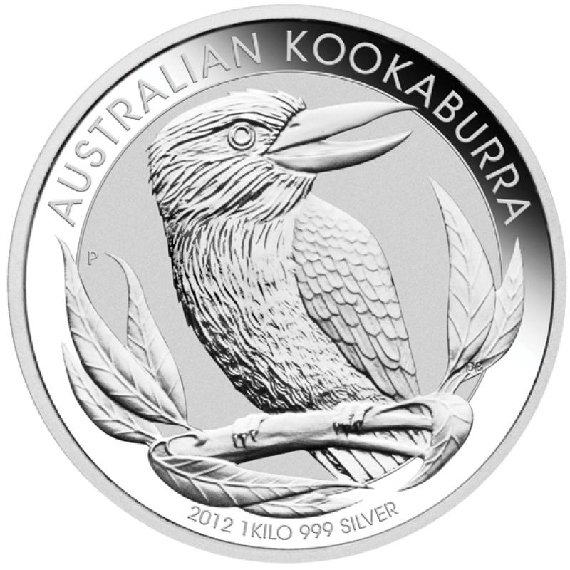 10 uncí stříbrná mince Austrálie Kookaburra 2012