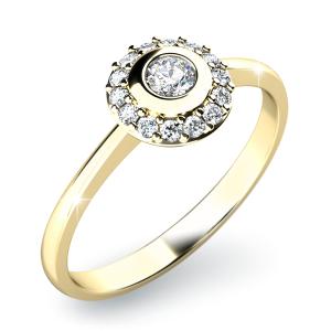 Prsten AU 585/1000 přírodní diamant 0,159 ct 1,45 g G/Si G1079901-56