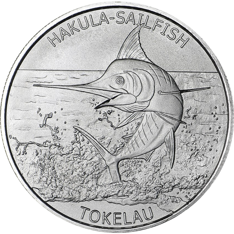 1 unce stříbrná mince Tokelau Hakula Sailfish - Segelfisch 2016