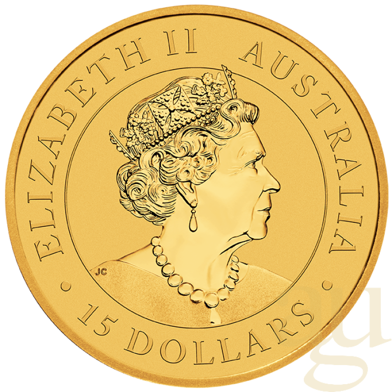 1/10 uncí zlatá mince Austrálie klokan 2021
