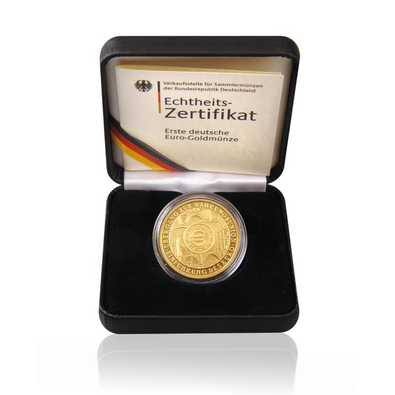 1/2 unce zlatá mince - 100 Euro Einführung 2002 (G)