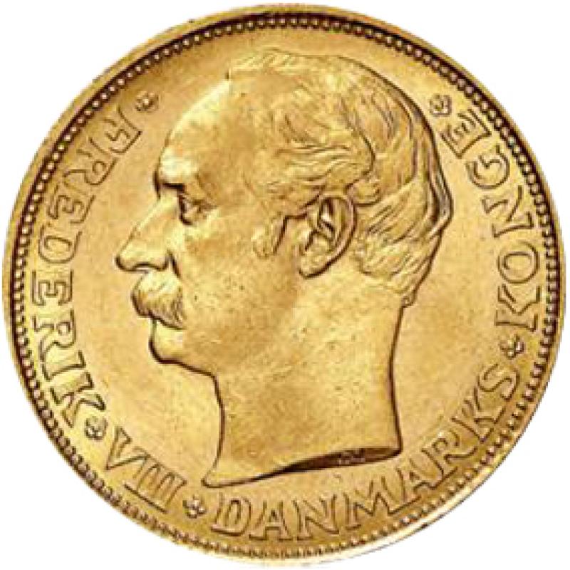 20 koruna zlatá mince Dänemark Frederik VIII.