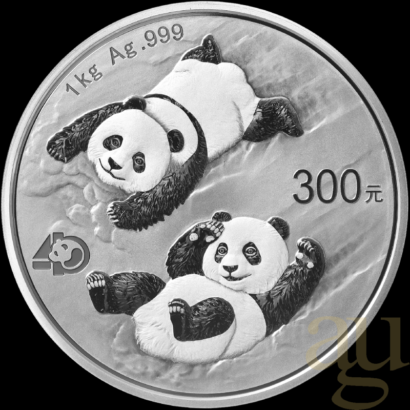 1 kilogram stříbrná mince China Panda 2022 proof