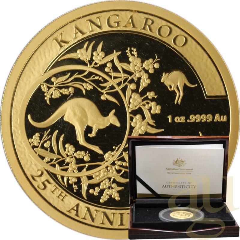 1 Unze Goldmünze Australien RAM 25th Anniversary Känguru 2018 polierte Platte