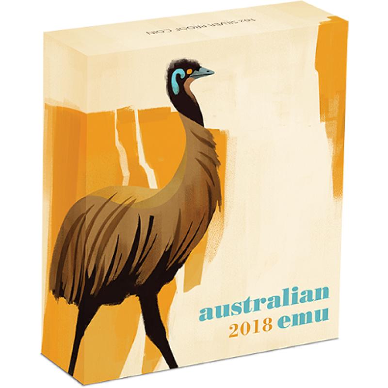 1 unce stříbrná mince Austrálie Emu 2018 - leštěná deska