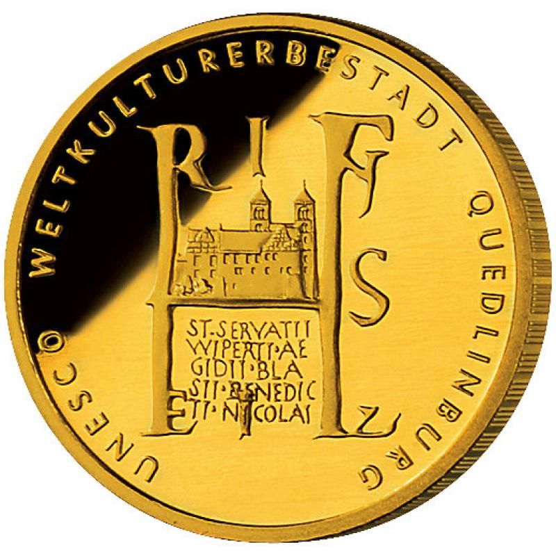 1/2 unce zlatá mince - 100 Euro Quedlinburg 2003 (D)