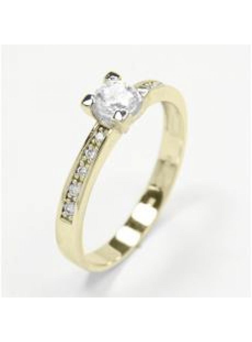 Zlatý prsten se zirkony ZL22304130401-54
