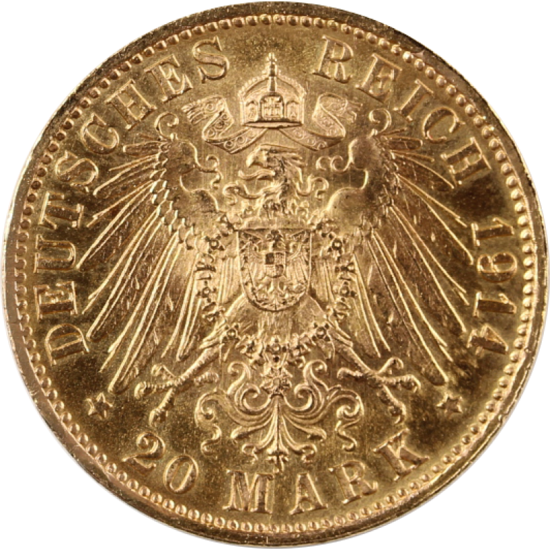 20 Mark zlatá mince Ludwig III König von Bayern